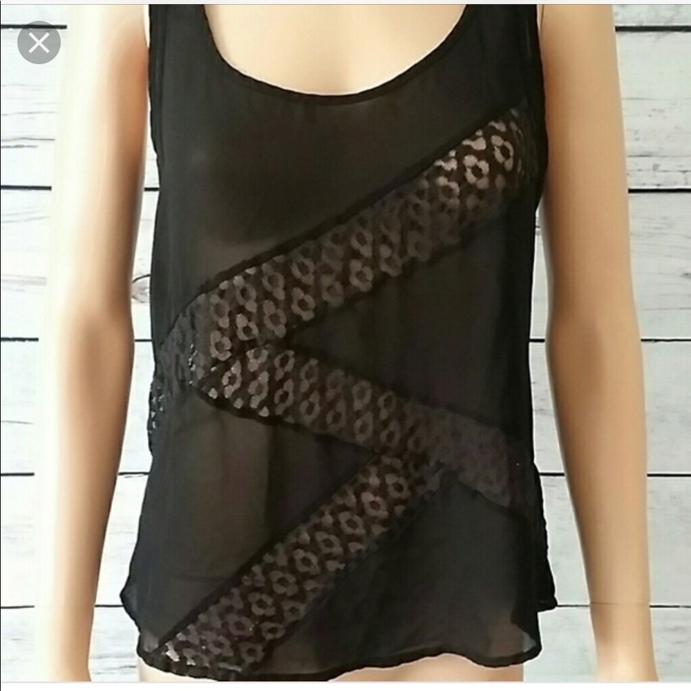Sheer black Guess tank top